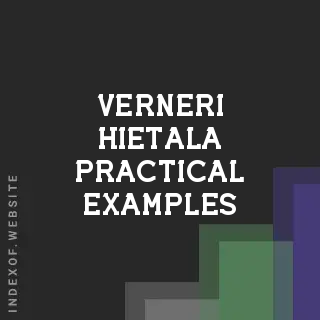 Verneri Hietala Practical Examples | Indexof