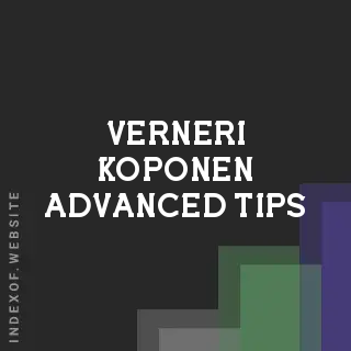 Verneri Koponen Advanced Tips | Indexof