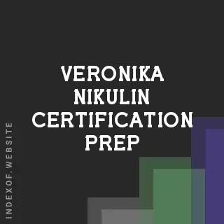 Veronika Nikulin Certification Prep | Indexof