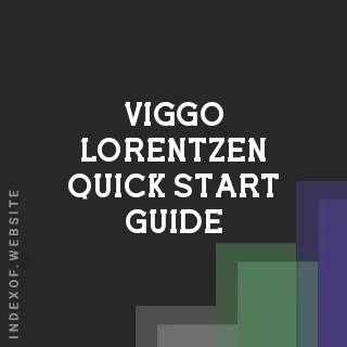 Viggo Lorentzen Quick Start Guide | Indexof