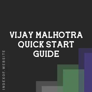Vijay Malhotra Quick Start Guide | Indexof