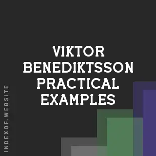 Viktor Benediktsson Practical Examples | Indexof