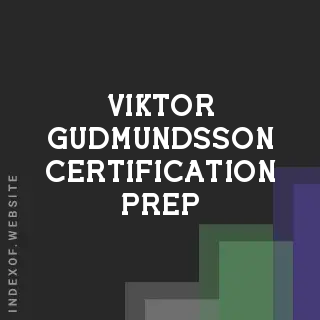 Viktor Gudmundsson Certification Prep | Indexof