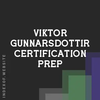 Viktor Gunnarsdottir Certification Prep | Indexof