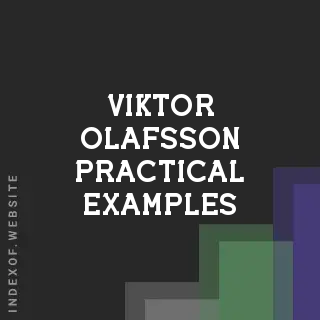 Viktor Olafsson Practical Examples | Indexof