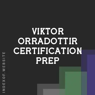 Viktor Orradottir Certification Prep | Indexof