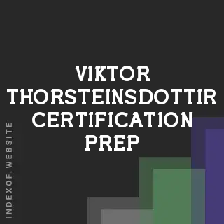 Viktor Thorsteinsdottir Certification Prep | Indexof