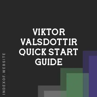 Viktor Valsdottir Quick Start Guide | Indexof