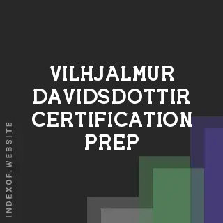 Vilhjalmur Davidsdottir Certification Prep | Indexof