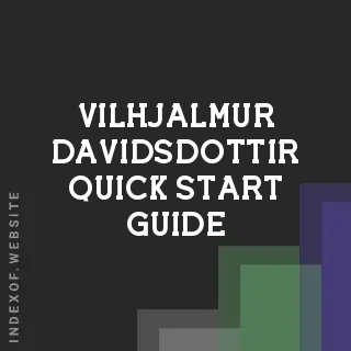 Vilhjalmur Davidsdottir Quick Start Guide | Indexof