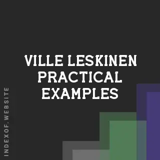 Ville Leskinen Practical Examples | Indexof
