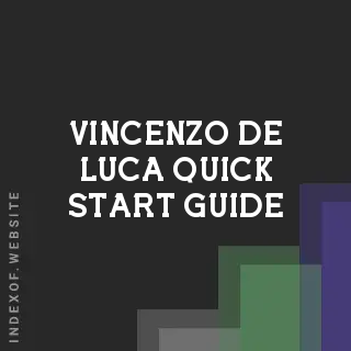 Vincenzo De Luca Quick Start Guide | Indexof