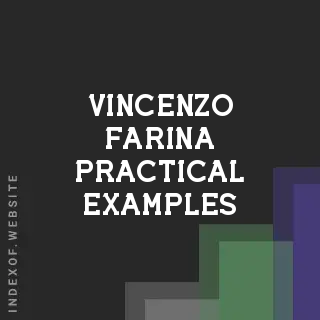 Vincenzo Farina Practical Examples | Indexof