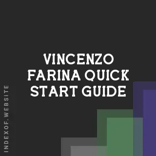 Vincenzo Farina Quick Start Guide | Indexof