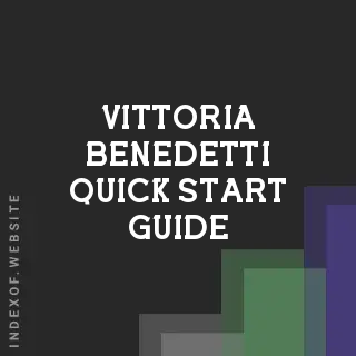 Vittoria Benedetti Quick Start Guide | Indexof
