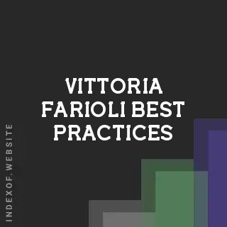Vittoria Farioli Best Practices | Indexof