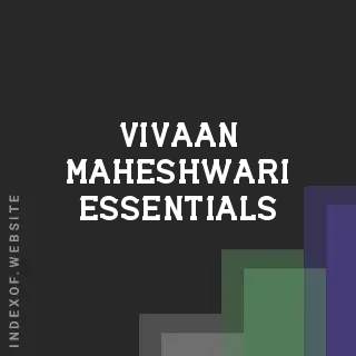 Vivaan Maheshwari Essentials | Indexof