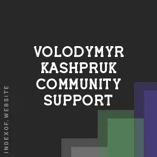 Volodymyr Kashpruk Community Support | Indexof