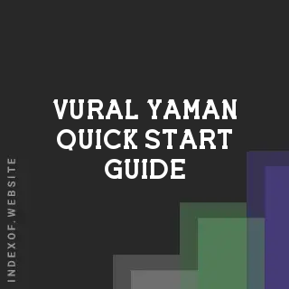 Vural Yaman Quick Start Guide | Indexof