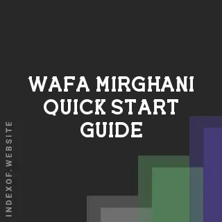 Wafa Mirghani Quick Start Guide | Indexof