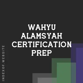 Wahyu Alamsyah Certification Prep | Indexof