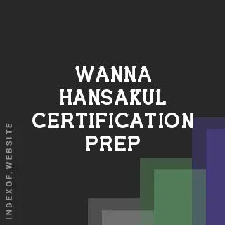 Wanna Hansakul Certification Prep | Indexof
