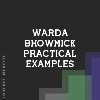 Warda Bhowmick Practical Examples | Indexof