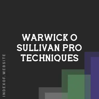 Warwick O Sullivan Pro Techniques | Indexof