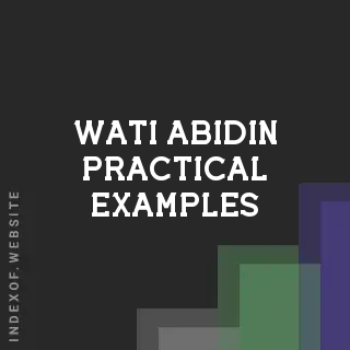 Wati Abidin Practical Examples | Indexof