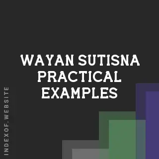 Wayan Sutisna Practical Examples | Indexof