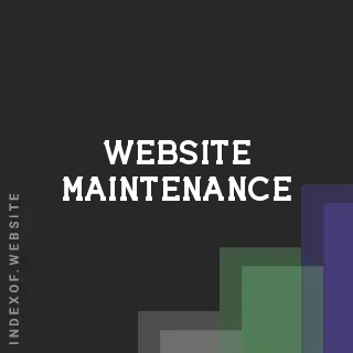 website maintenance | Indexof
