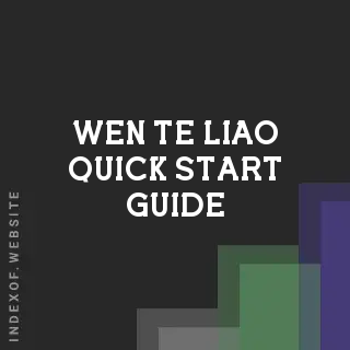 Wen-te Liao Quick Start Guide | Indexof