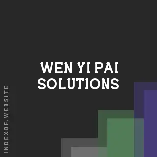 Wen-yi Pai Solutions | Indexof