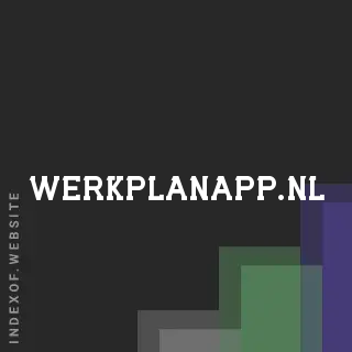 werkplanapp.nl by Shu-chin Yuan site -  Indexof