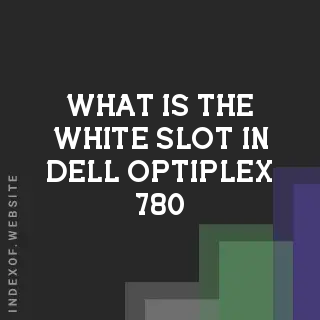 What is the White Slot in Dell Optiplex 780? PCI vs Riser Connector