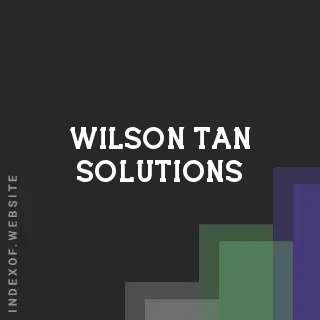 Wilson Tan Solutions | Indexof