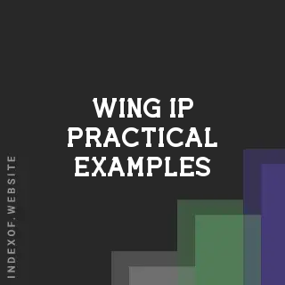 Wing Ip Practical Examples | Indexof