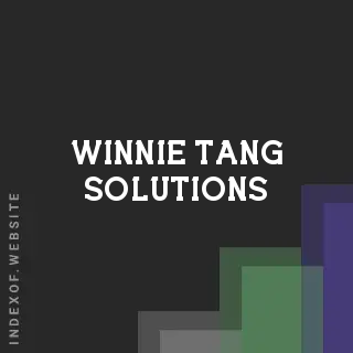 Winnie Tang Solutions | Indexof