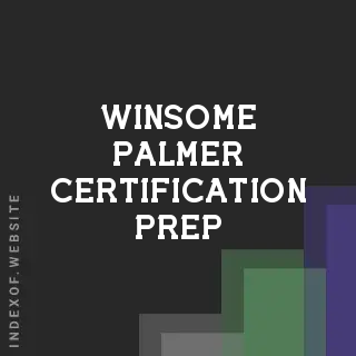 Winsome Palmer Certification Prep | Indexof