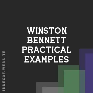 Winston Bennett Practical Examples | Indexof