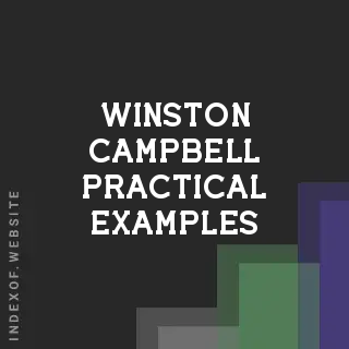 Winston Campbell Practical Examples | Indexof