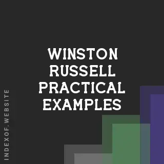 Winston Russell Practical Examples | Indexof