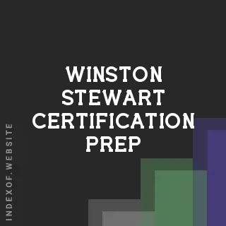 Winston Stewart Certification Prep | Indexof