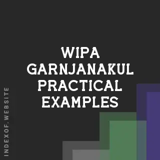 Wipa Garnjanakul Practical Examples | Indexof