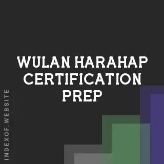 Wulan Harahap Certification Prep | Indexof