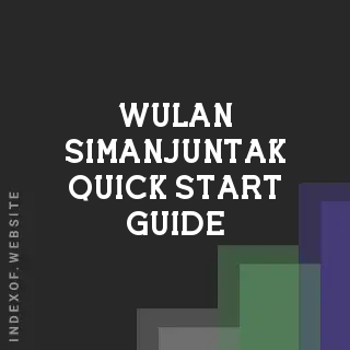 Wulan Simanjuntak Quick Start Guide | Indexof