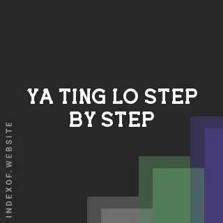 Ya-ting Lo Step-by-Step | Indexof