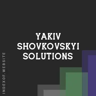 Yakiv Shovkovskyi Solutions | Indexof