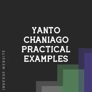 Yanto Chaniago Practical Examples | Indexof