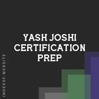 Yash Joshi Certification Prep | Indexof